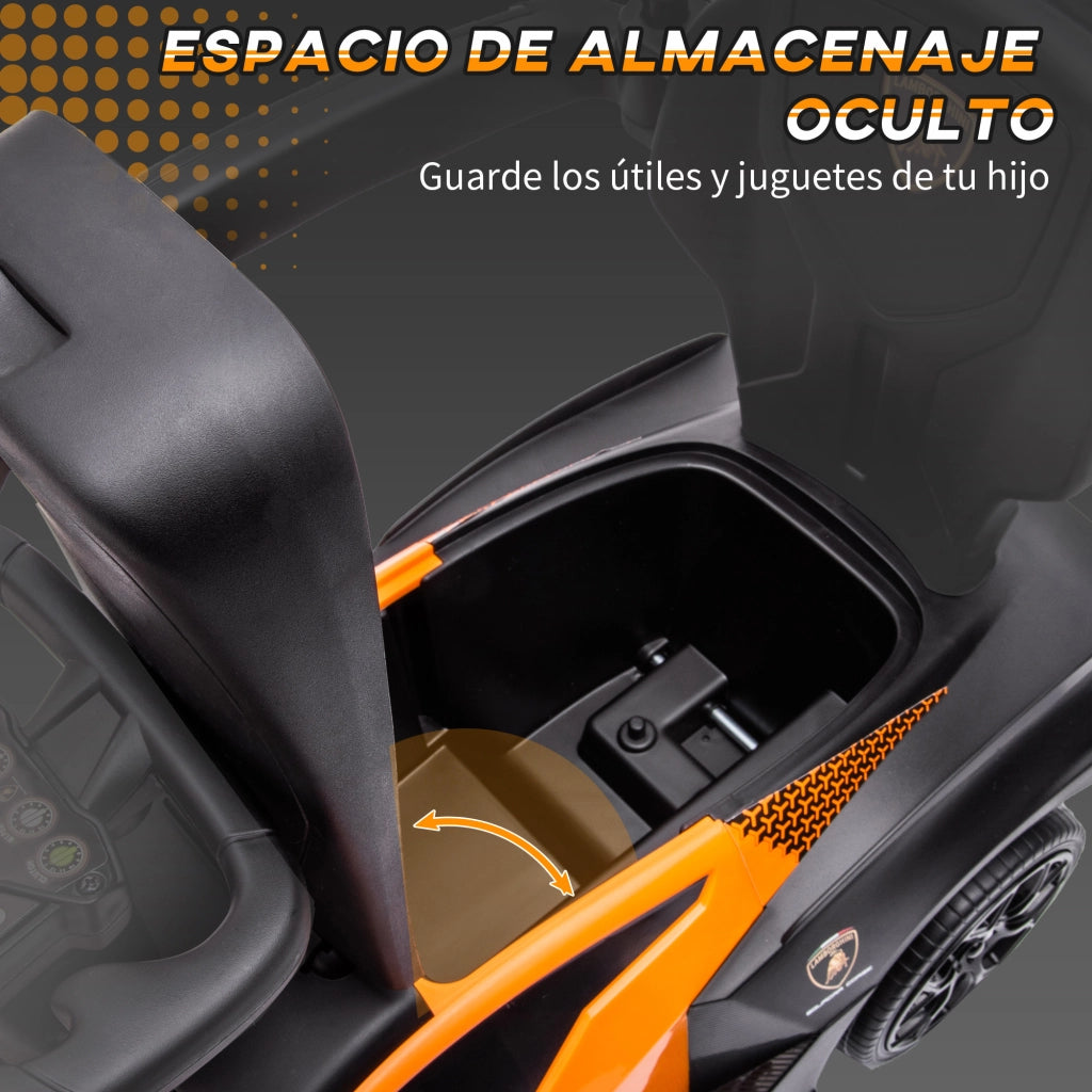 Coche Correpasillos per Bambini 12-36 Mesi ¨C Minimal ¨C Arancione e Nero