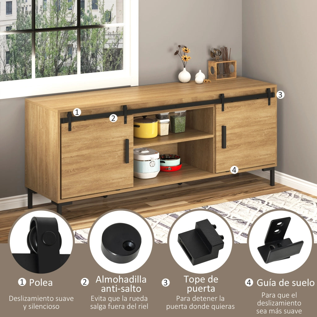 Armadio Scorrevole per TV ¨C Minimal ¨C Nero 183x45x200 cm