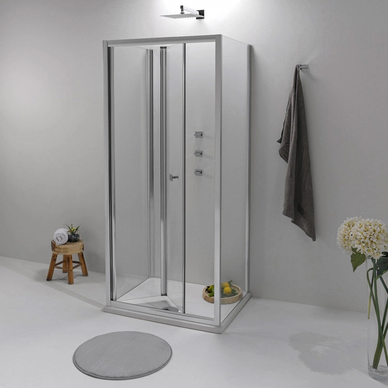 Box Doccia Pieghevole 3 Lati 70x80x70 a Libro Trasparente 6 mm