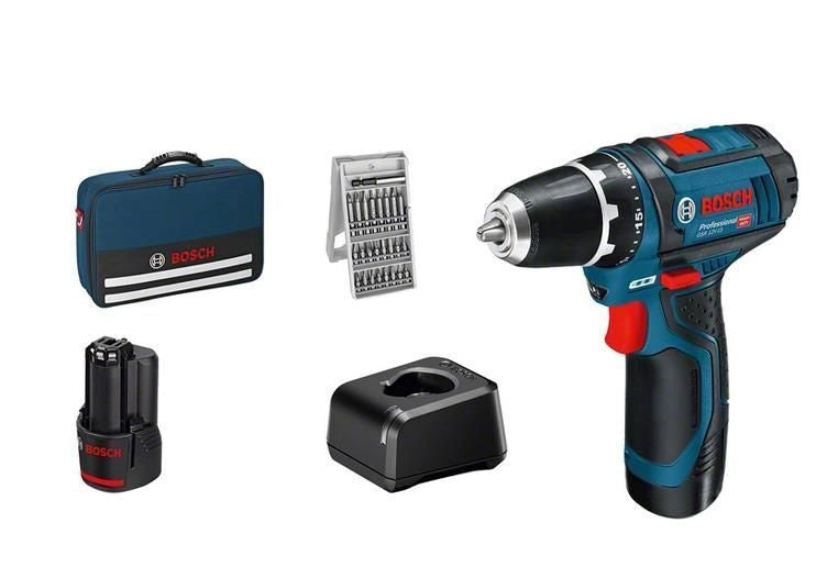 Bosch PROFESSIONAL 060186810H GSR 12V-15 Trapano avvitatore a batteria 12V 30 Nm 2 velocita' colore Nero Blu