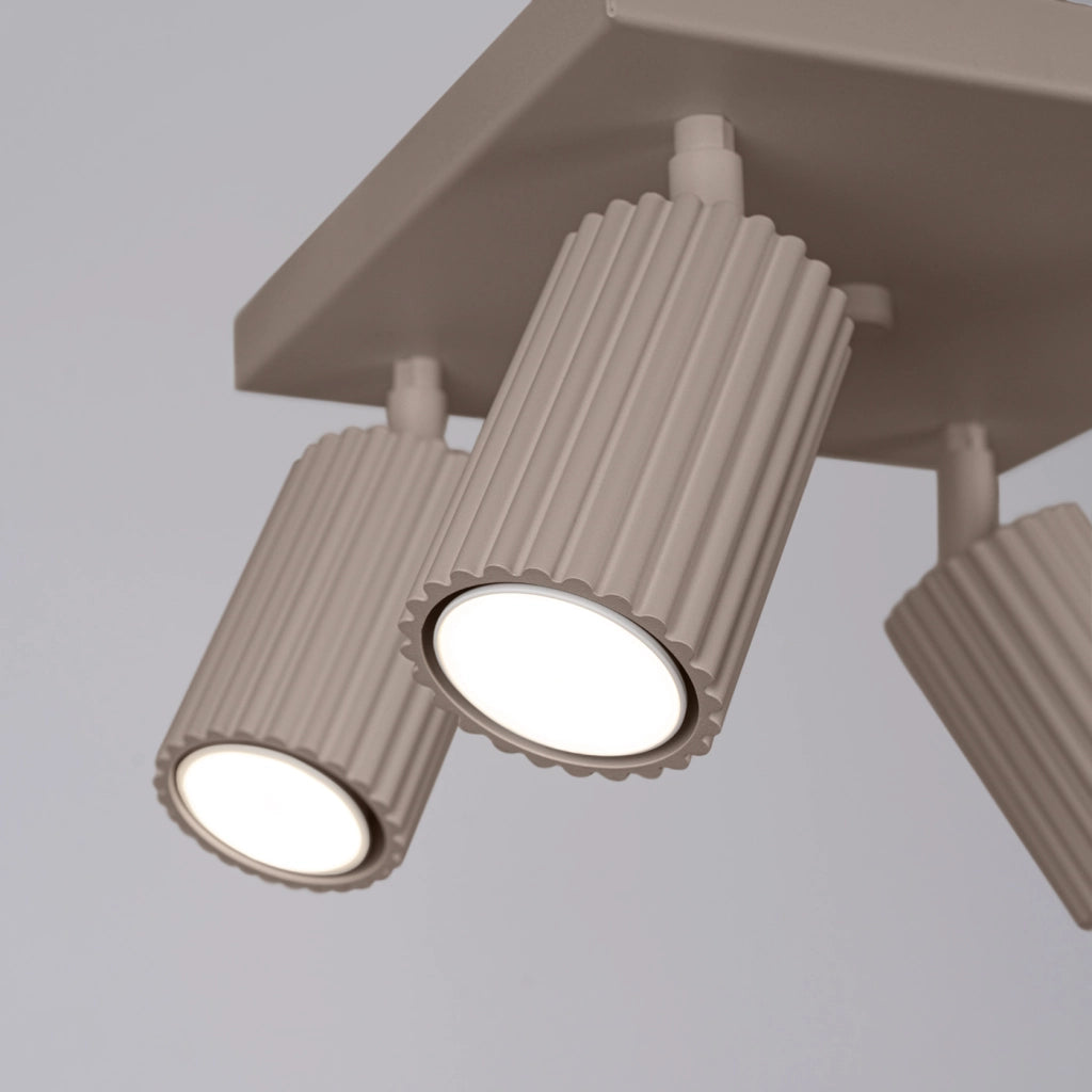 Lampada da soffitto KARBON 4 taupe