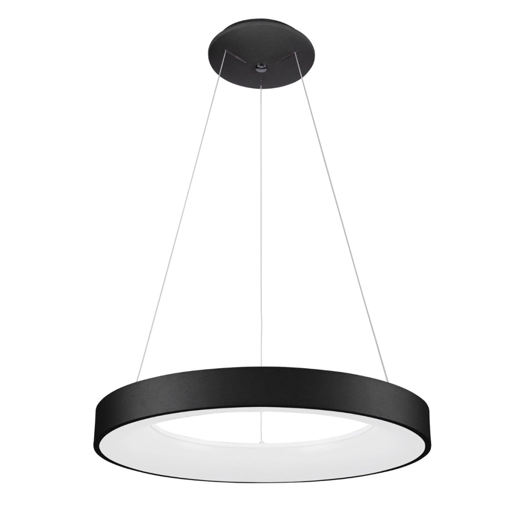 Lampada a sospensione LED nera anello 50W Giulia Italux