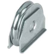 RUOTA CON SUPPORTO LATERALE PER CANCELLI GOLA TONDA 120 mm