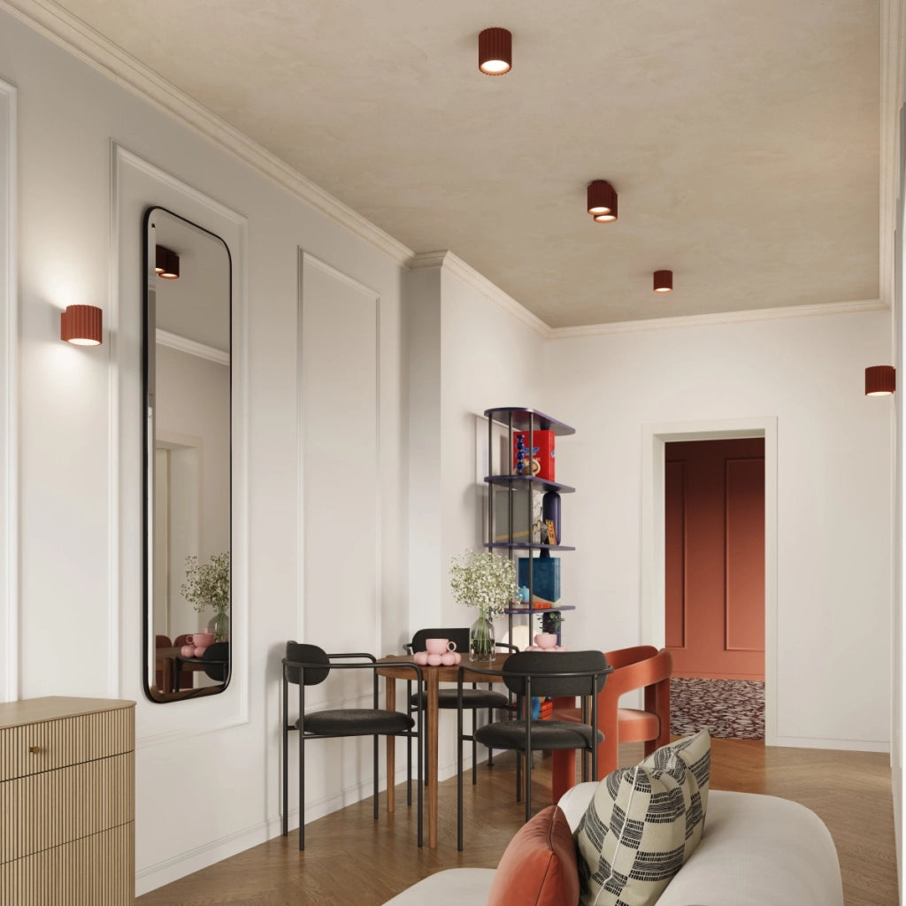 Lampada da soffitto AURA 1 rosso ocra GU10