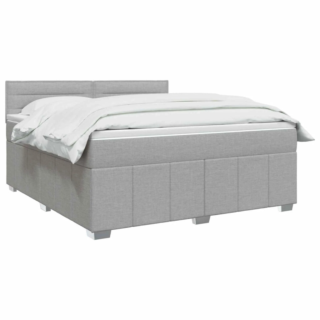 Letto box spring con materasso Grigio Chiaro 140 x 200 cm 3452684