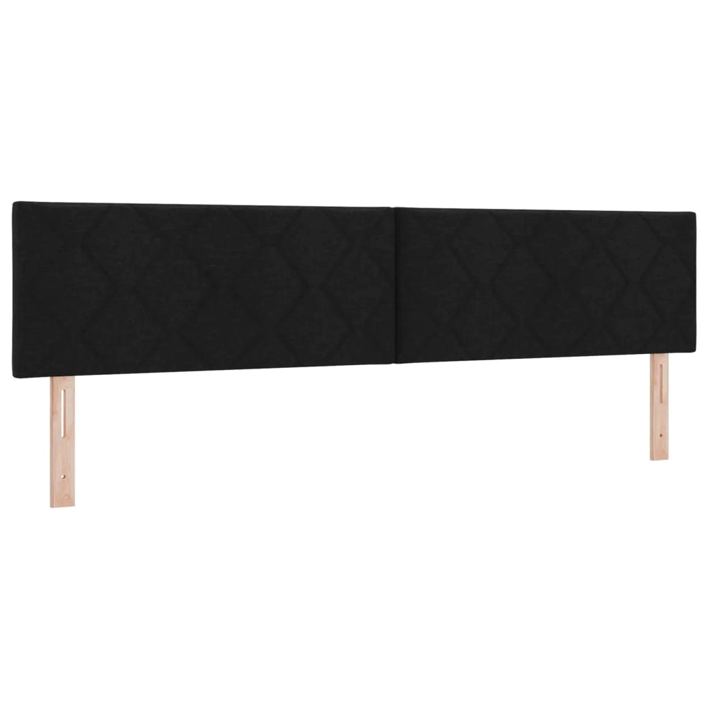 Letto box spring con materasso Nero 200 x 200 cm Tessuto 3451299