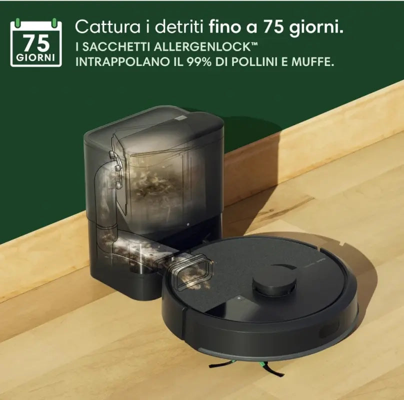 iRobot Robot Roomba 105 Combo + Stazione Autosvuotamento, Robot AspiraLava