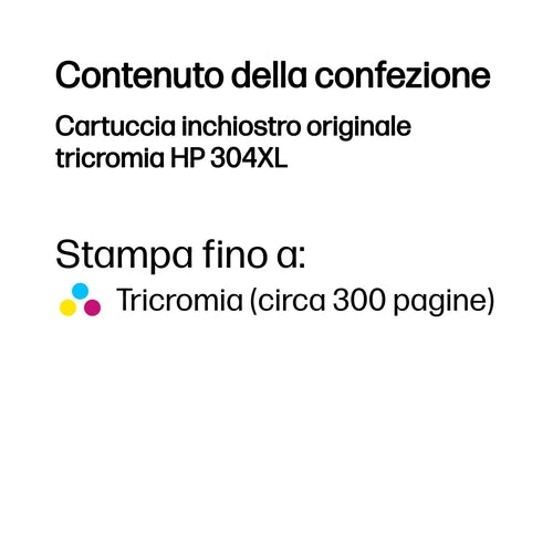 HP Cartuccia inchiostro originale tricromia 304XL