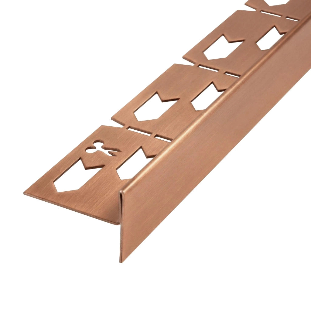 Profilo Doccia Pendenzato 120cm Brush Copper sinistra
