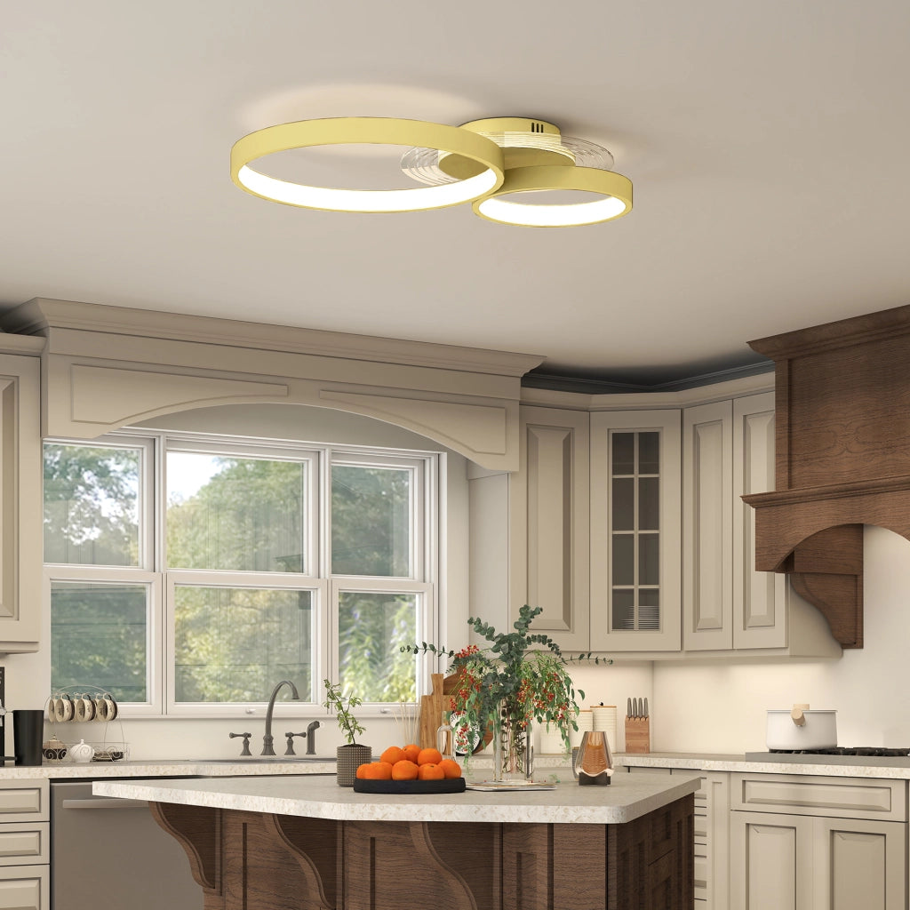 Lampada a Soffitto LED 40W 3000K/4000K/6500K ¨C Minimal ¨C Dorato