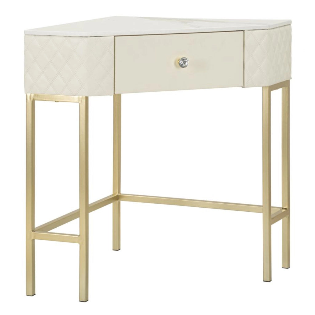 Tavolo Consolle VKH608, Bianco, Legno, 84,5x60x77 cm