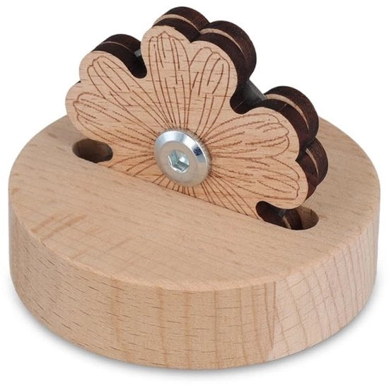 Draadsnijder per Houtsnijwerk con Base Antiscivolo - Fermo Ruggine - Acciaio Inox - Colorazione Hout - Dimensioni 7,5 x 6 cm - Garensnijder