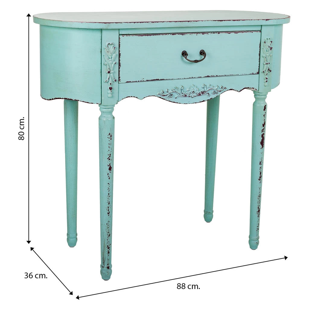 Mobile da ingresso in legno con 1 cassetto 88x36x80