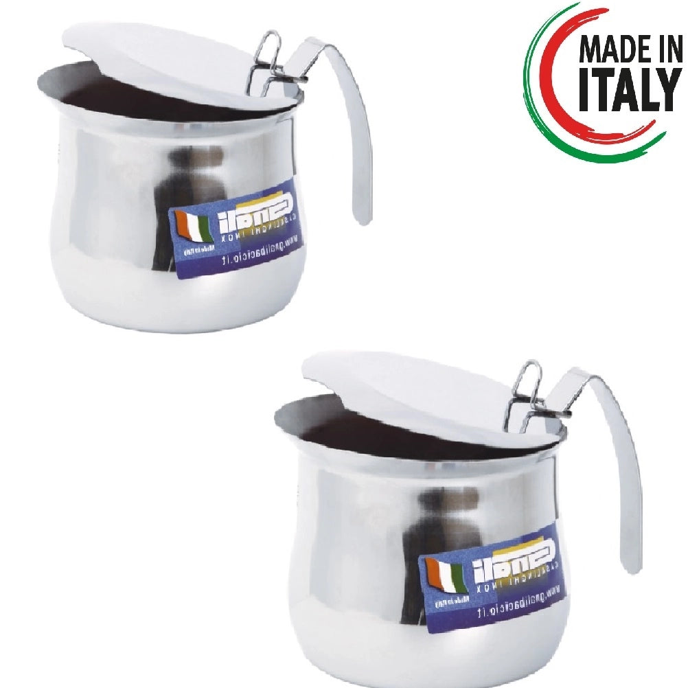Coppia Bricco in Acciaio Inox 18/10 9+12 Tazze Lavabili in Lavastoviglie