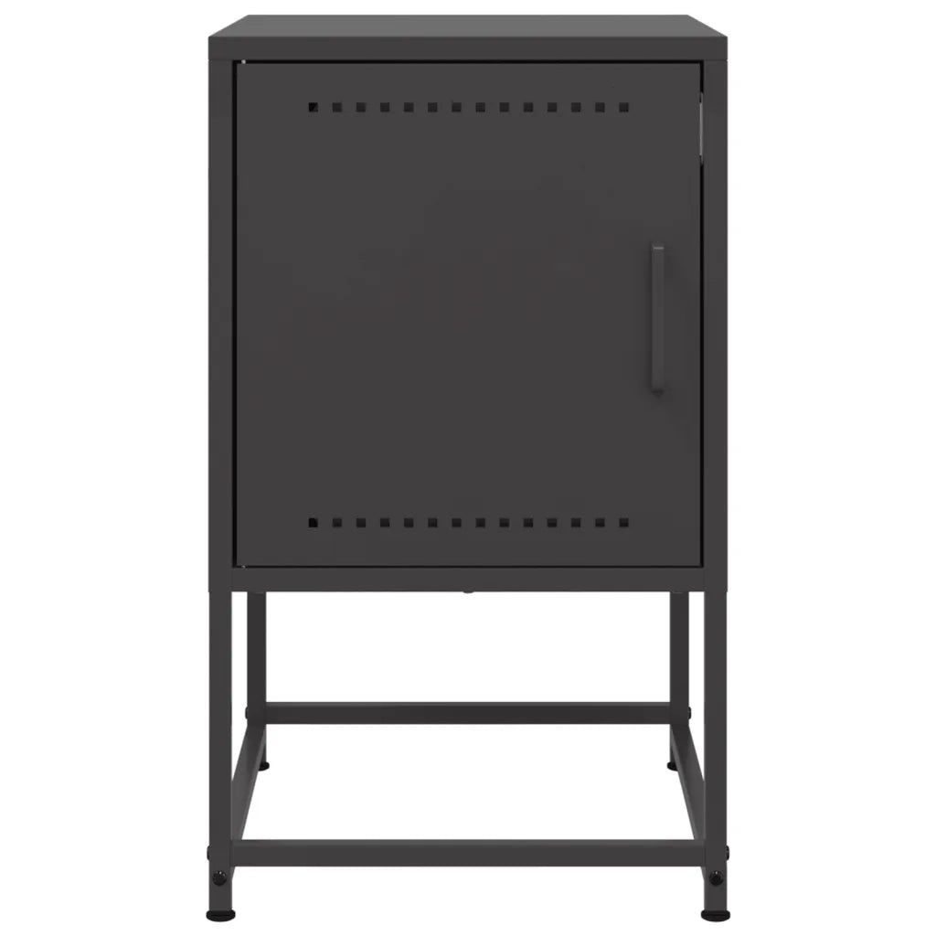 Comodino Nero 36x39x60,5 cm in Acciaio 846446