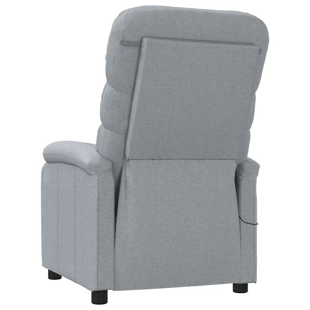 Poltrona Massaggiante in Tessuto Grigio Chiaro 321226