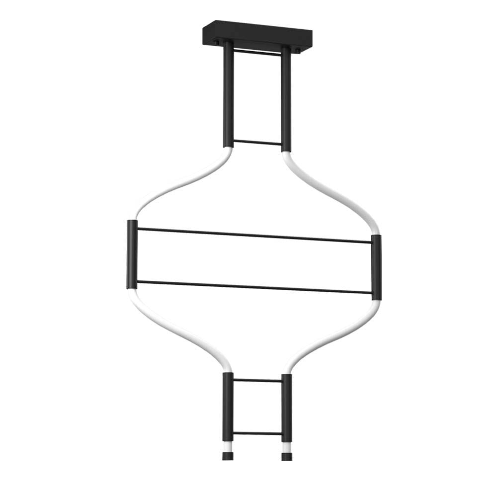 Lampada a sospensione LED ALHA 42W 4000K nera Dohar