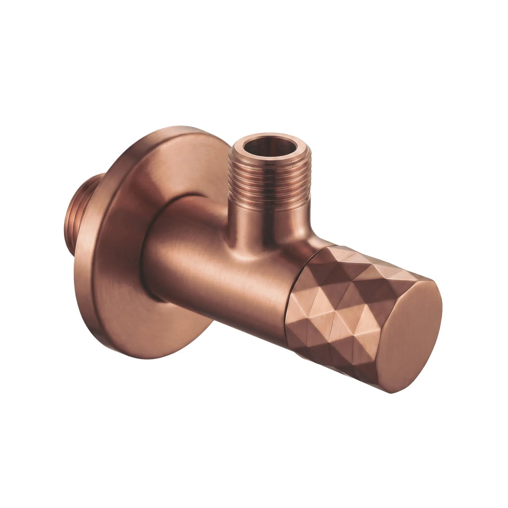 Valvola Ad Angolo Diamond 03 1/2" X 3/8" Brush Copper