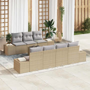 Set Divano da Giardino 8 pcs Beige e grigio polyrattan 3355639