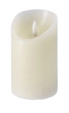 1 Pezzo Candela a Led Cilindrica con Timer Avorio 7,5 x 13 cm