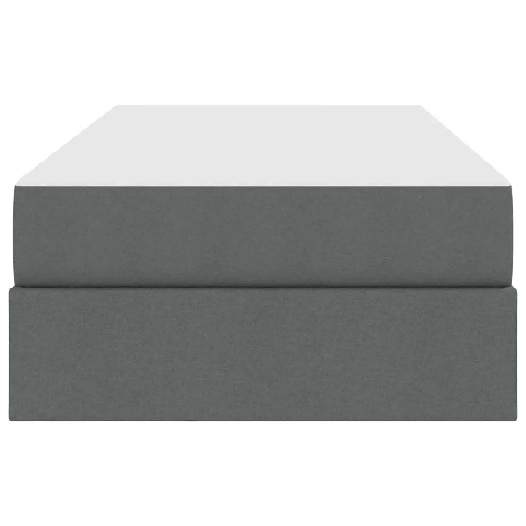 Letto con contenitore e materasso Grigio scuro 90 x 190 cm 3399629