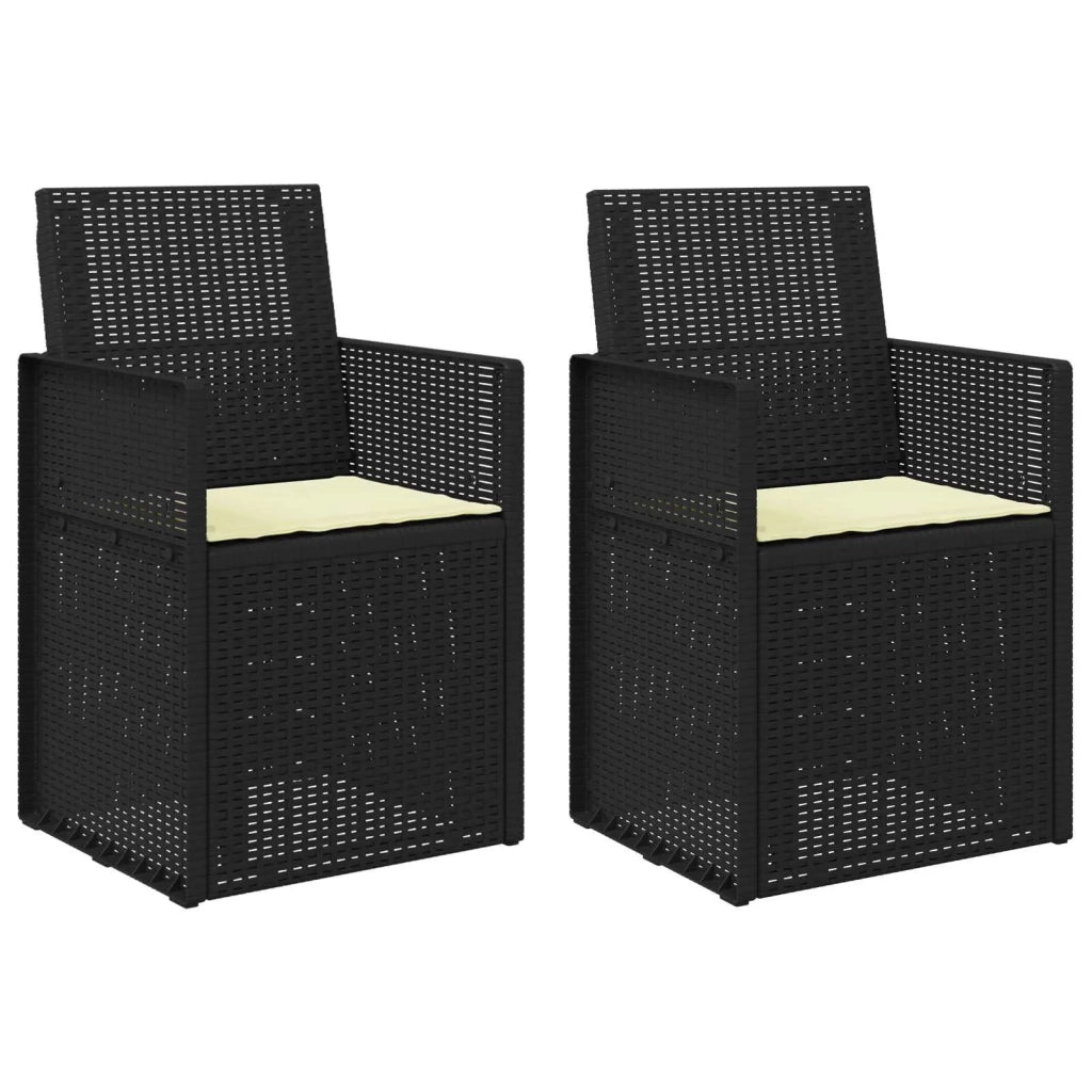 Sedie da pranzo da giardino 2 pcs Antracite e Crema PP 899981