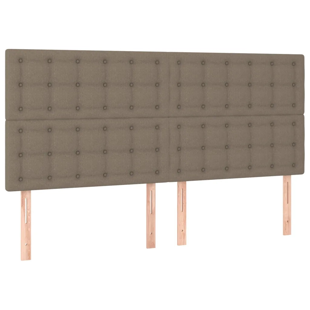 Giroletto a Molle con Materasso Tortora 200x200 cm in Tessuto 3137505