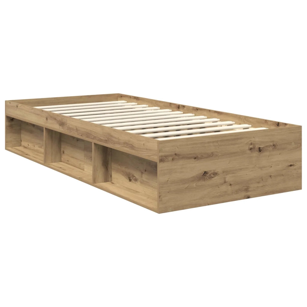Letto singolo | Letto per adulti | Struttura del letto con testiera Rovere Artigianale 90 x 190 cm
