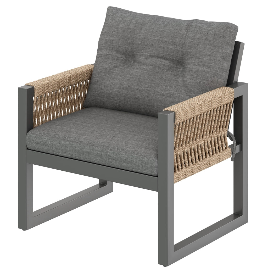 Set Divano da Giardino ¨C MINIMAL ¨C Metallo, Cuscini, Tavolo