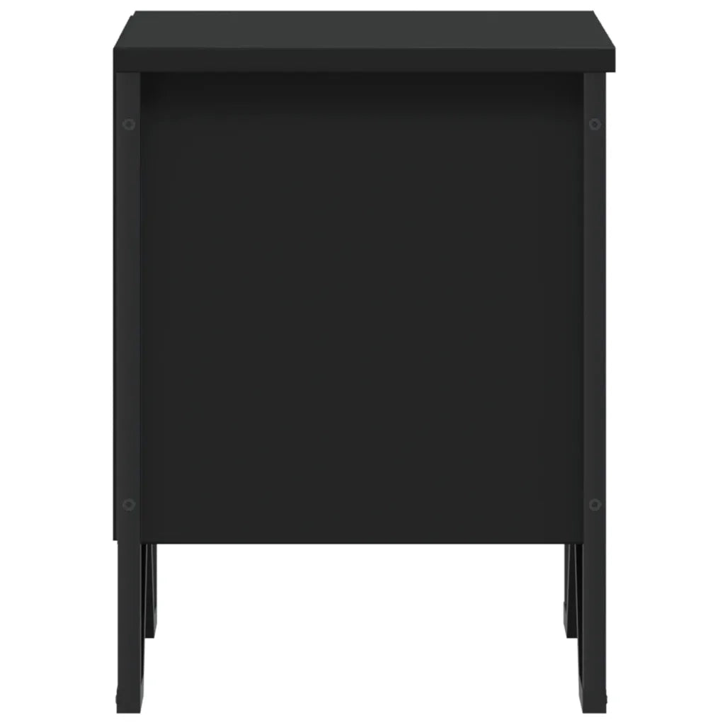 Comodini Neri 2 pz 40x30x40 cm in Truciolato 848495