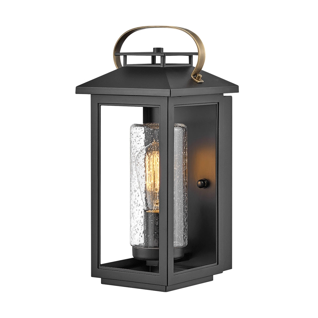 Applique esterna da parete nera E27 60W Atwater Quintiesse
