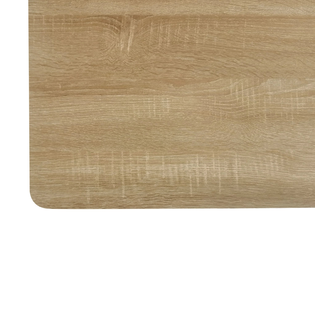 Tavolo da pranzo moderno in truciolare con piano effetto legno e 4 gambe per soggiorno e sala da pranzo; rovere