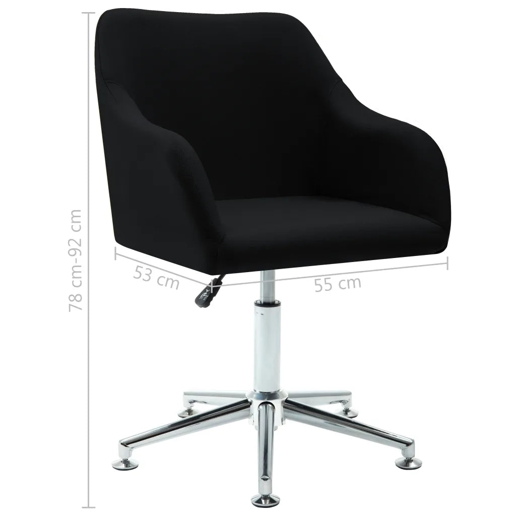 Sedia da Ufficio Girevole Nera in Tessuto 278511