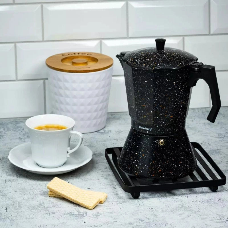 Klausberg KB-7161 Macchina per caffè a pressione da 12 tazze per espresso italiano