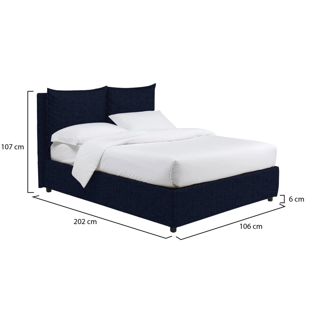 Penrith, Letto Singolo Sfoderabile Made in Italy, Viola Scuro