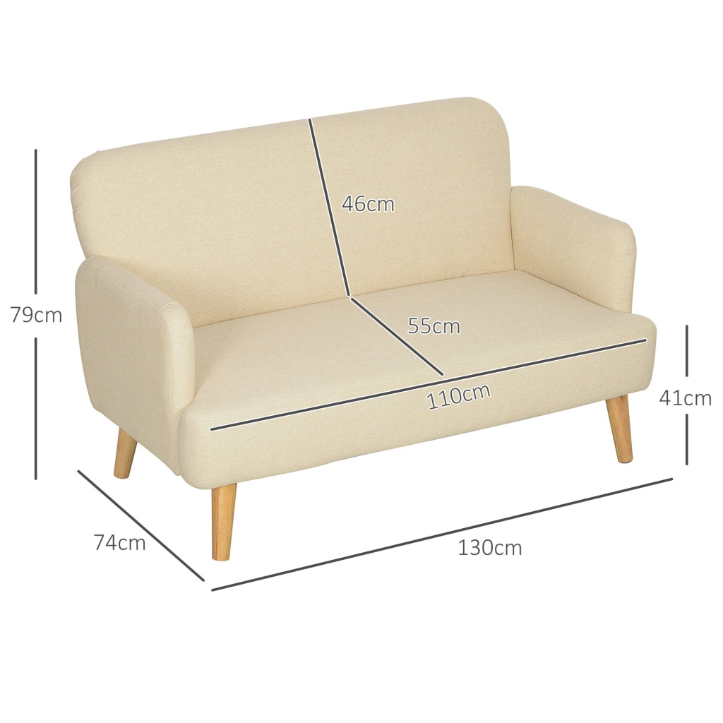 Divano 2 posti ¨C zephmum ¨C crema 130x74x79 cm