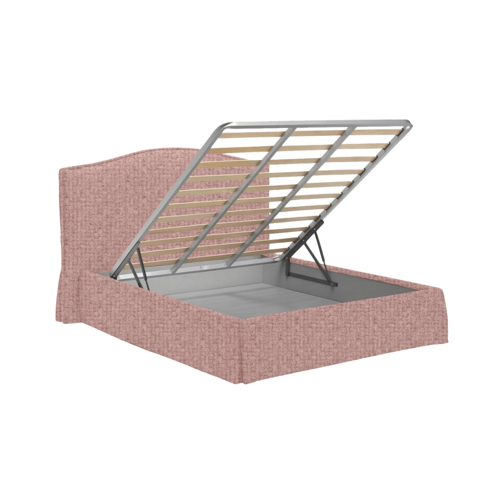 Morley, Letto Matrimoniale Sfoderabile Made in Italy, Rosa