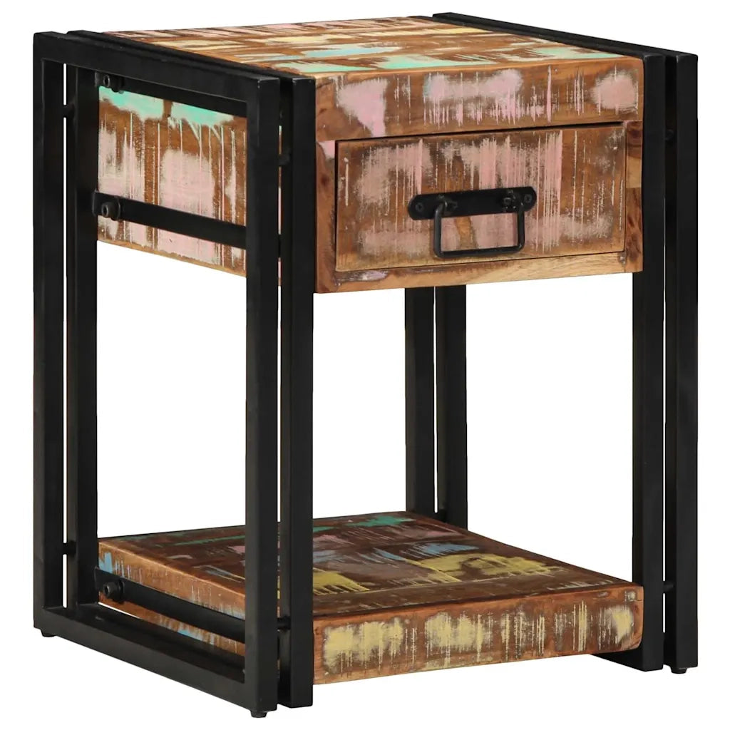 Armadio da Notte 40 x 40 x 50 cm Legno Recuperato Massello 4016702