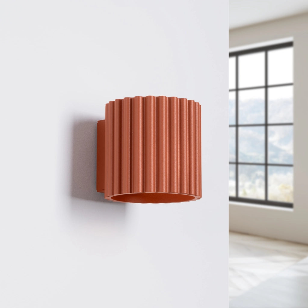 Lampada da parete AURA rosso ocra G9