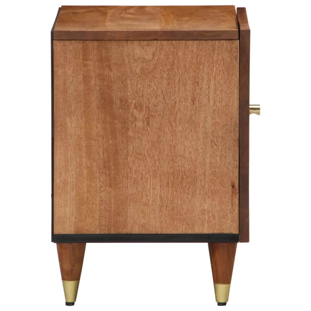 Comodino 40x33x46 cm in Legno Massello di Mango 358280