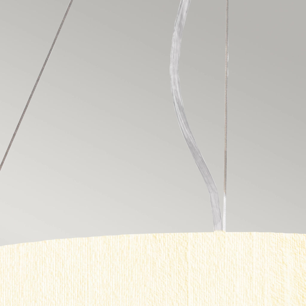 Lampada sospensione Pearce bianca ottone anticato Ø46 3xE27