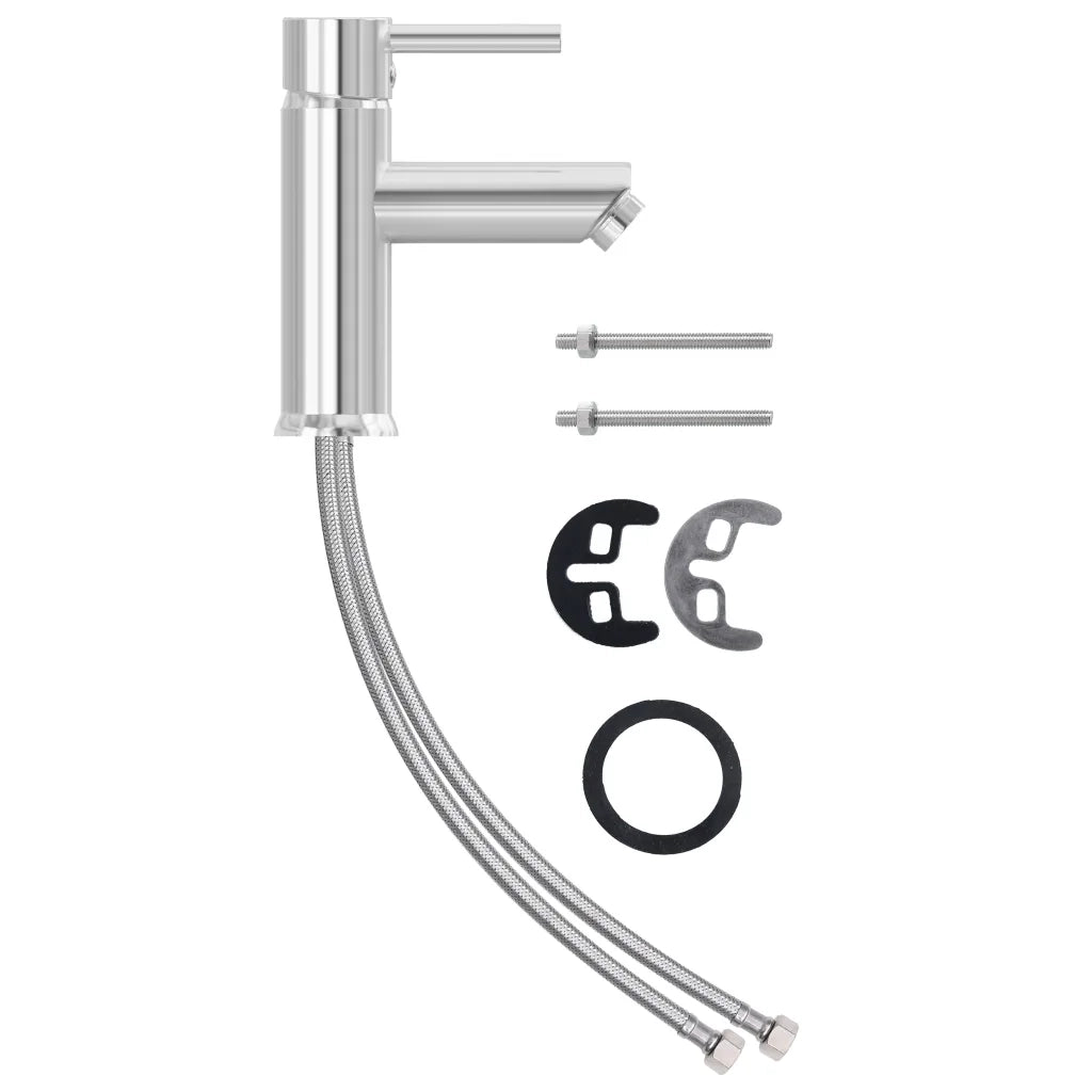 Rubinetto per Lavabo del Bagno-Rubinetto da lavandino Finitura Cromo 30x176 mm