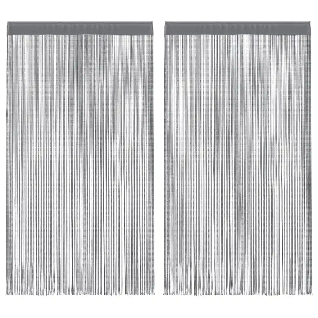 Tende a fili 2 pz Antracite 140x250 cm 4102052