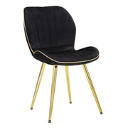 Sedia Paris Space nera e oro in velluto — set 2 pezzi