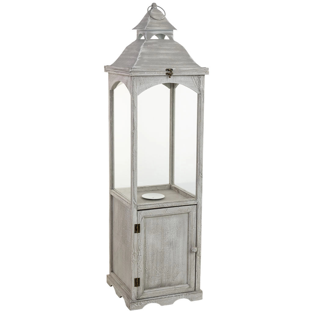 Lanterna in legno 30x30x112h cm