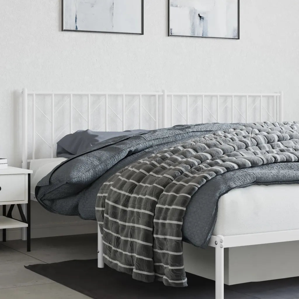 Testiera di Ricambio in Metallo Bianco 193 cm 374523