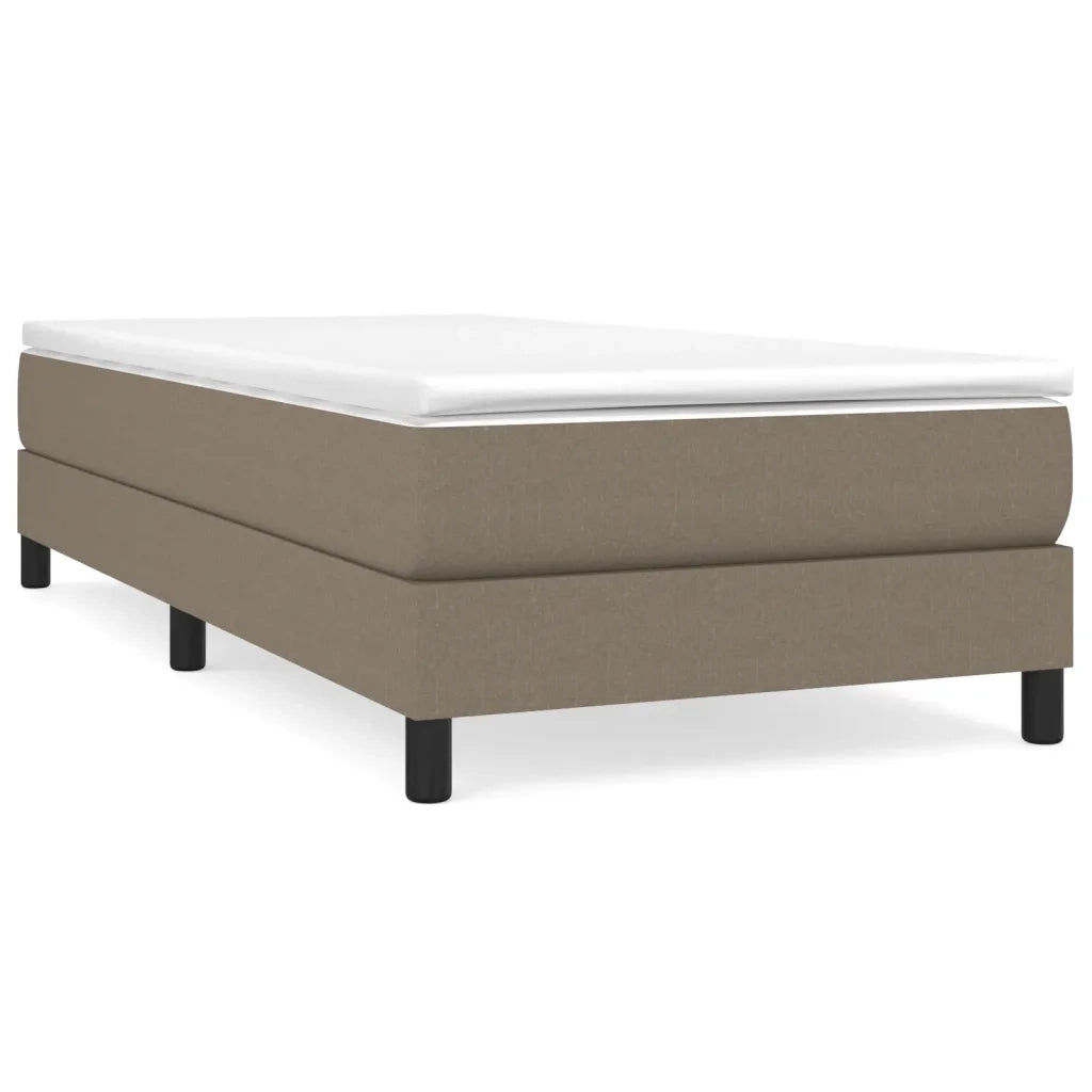 Struttura Letto a Rete a Molle-Giroletto Tortora 90x200 cm Tessuto 862387