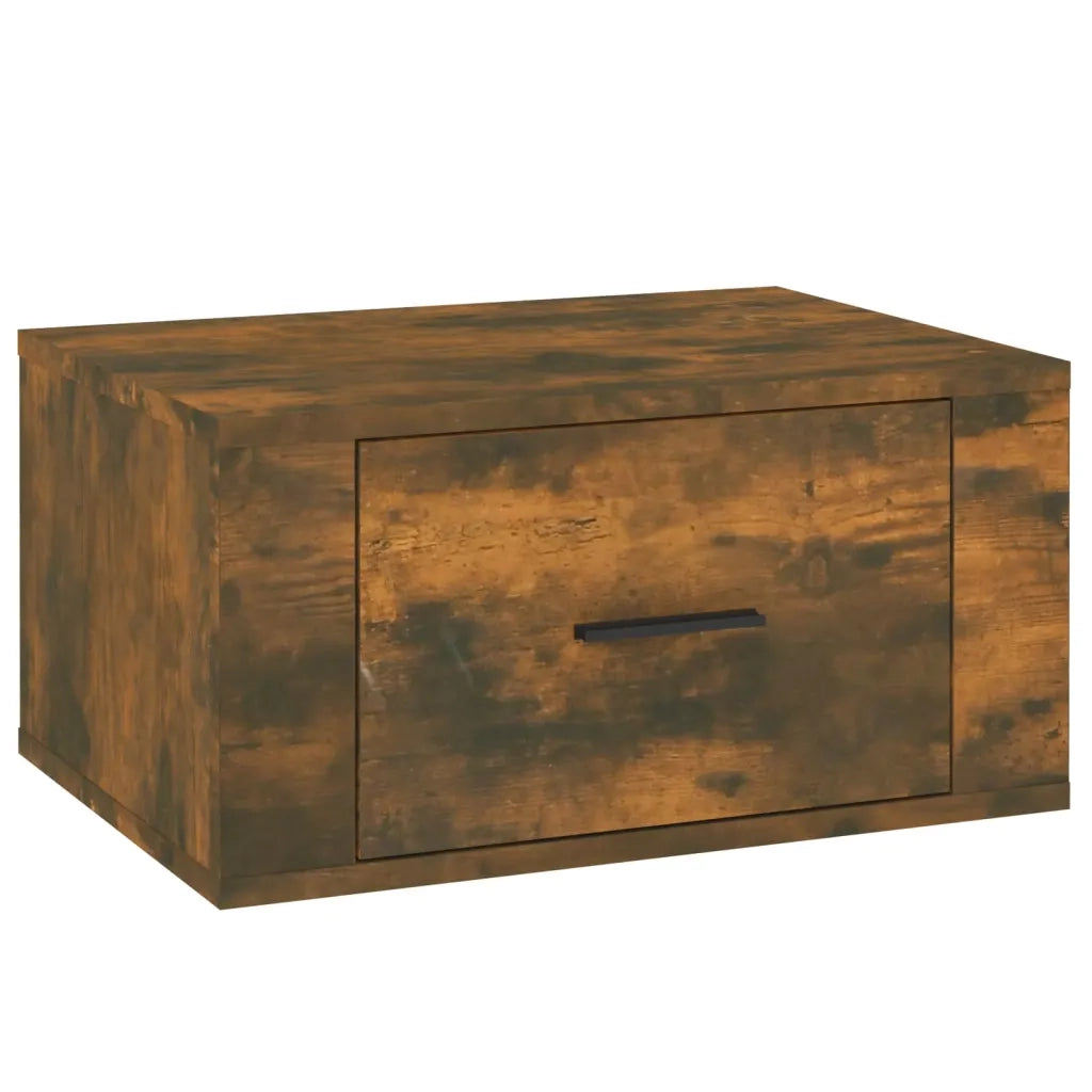 Comodini a Muro 2 pz-Set di 2 Tavolino da notte Rovere Fumo 50x36x25 cm