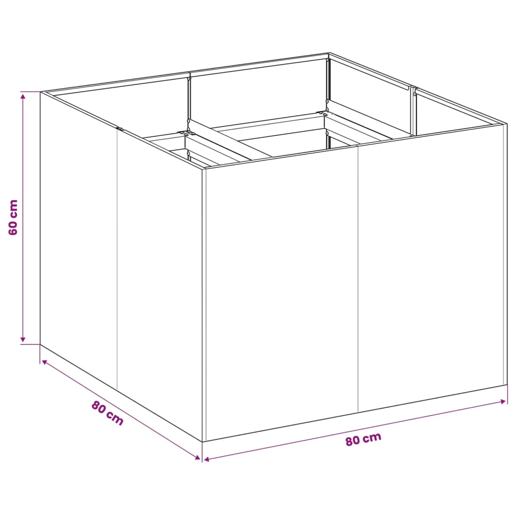 Vaso da giardino Bianco 80 x 80 x 60 cm 8005919