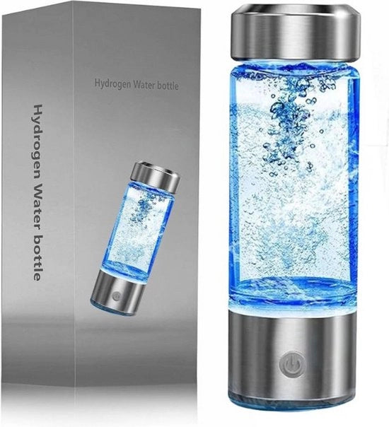 Generator di Idrogeno Portatile – Bicchiere di Acqua con Filtro e Antiossidanti – Acqua di Idrogeno per Adulti - 450 ml